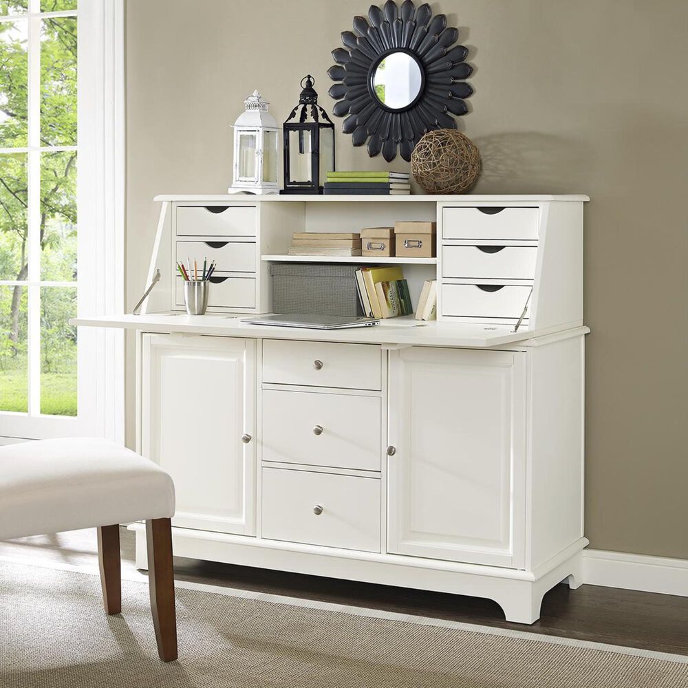 Crosley Furniture Sullivan Secretary Desk in White, , large