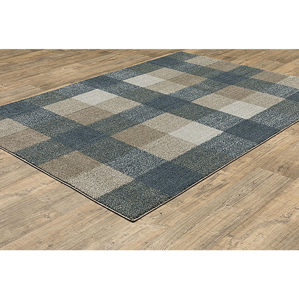 Oriental Weavers Alton Flanel 2&#39;3&quot; x 7&#39;6&quot; Blue and Beige Runner, , large
