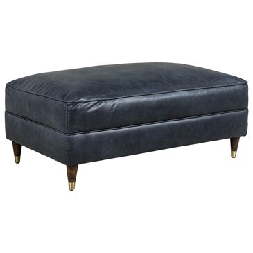 Sienna Designs Oversized Leather Ottoman in Vintage Blue, , large