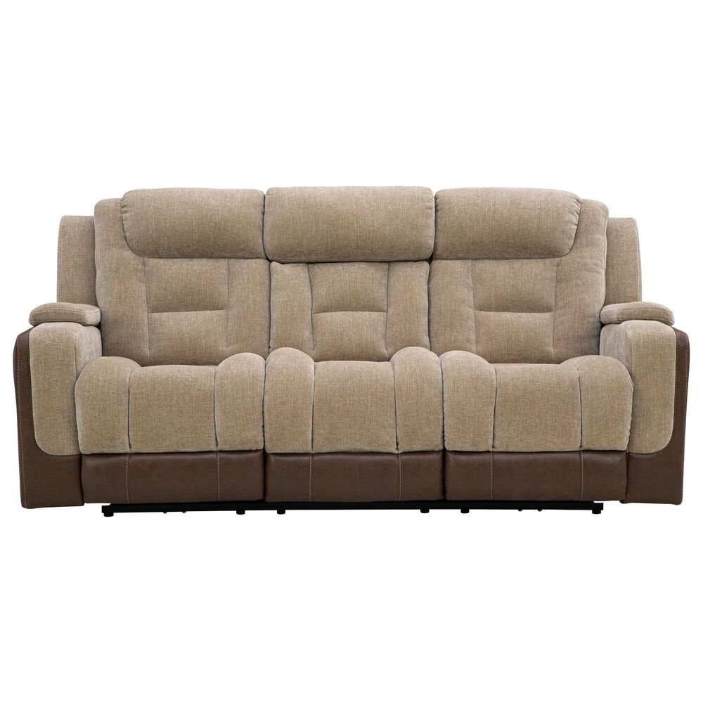 Ashley Mixed Motion Power Reclining Sofa in Brownstone, , large