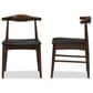 Baxton Studio Winton Side Chair with Black Cushion in Walnut Brown (Set of 2), , large