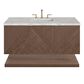 James Martin Vanities Marcello 48" Single Bathroom Vanity in Chestnut with 3 cm Victorian Silver Quartz Top, Rectangular Sink and FreePower Wireless Charger, , large