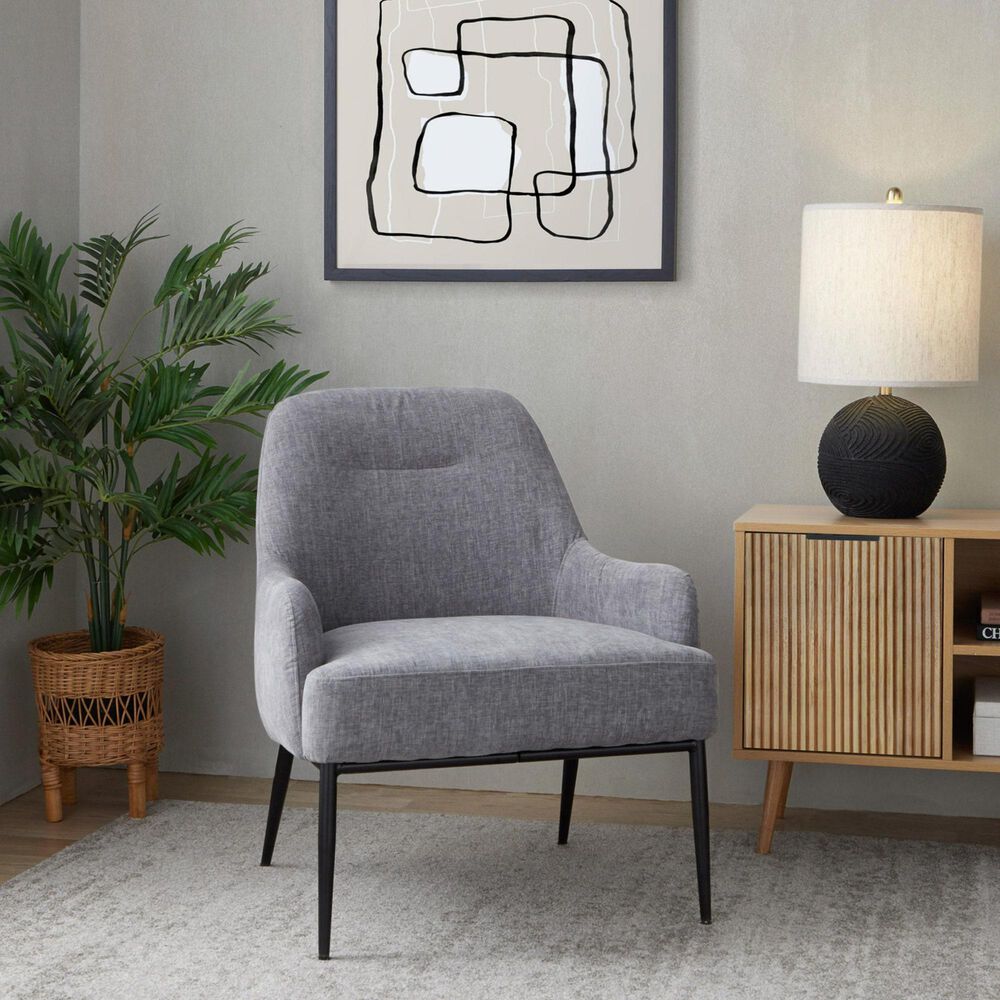 Lumisource Marcel Accent Chair in Light Grey, , large