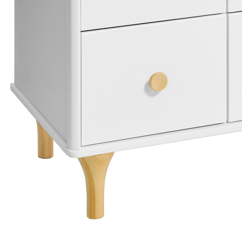 Babyletto Lolly 6 Drawer Double Dresser in White and Natural, , large