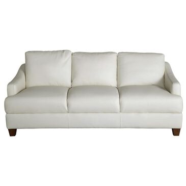 Bassett Leland Leather Sofa in Ice, , large
