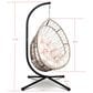 Hearth and Haven Outdoor Egg Chair with Frame Beige in White, , large