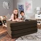 Jaxx Zipline Big Kids Modular Sofa & Ottoman in Chocolate, , large