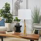 Maple and Jade Tiered Pillar Table Lamp in Gold and Clear, , large