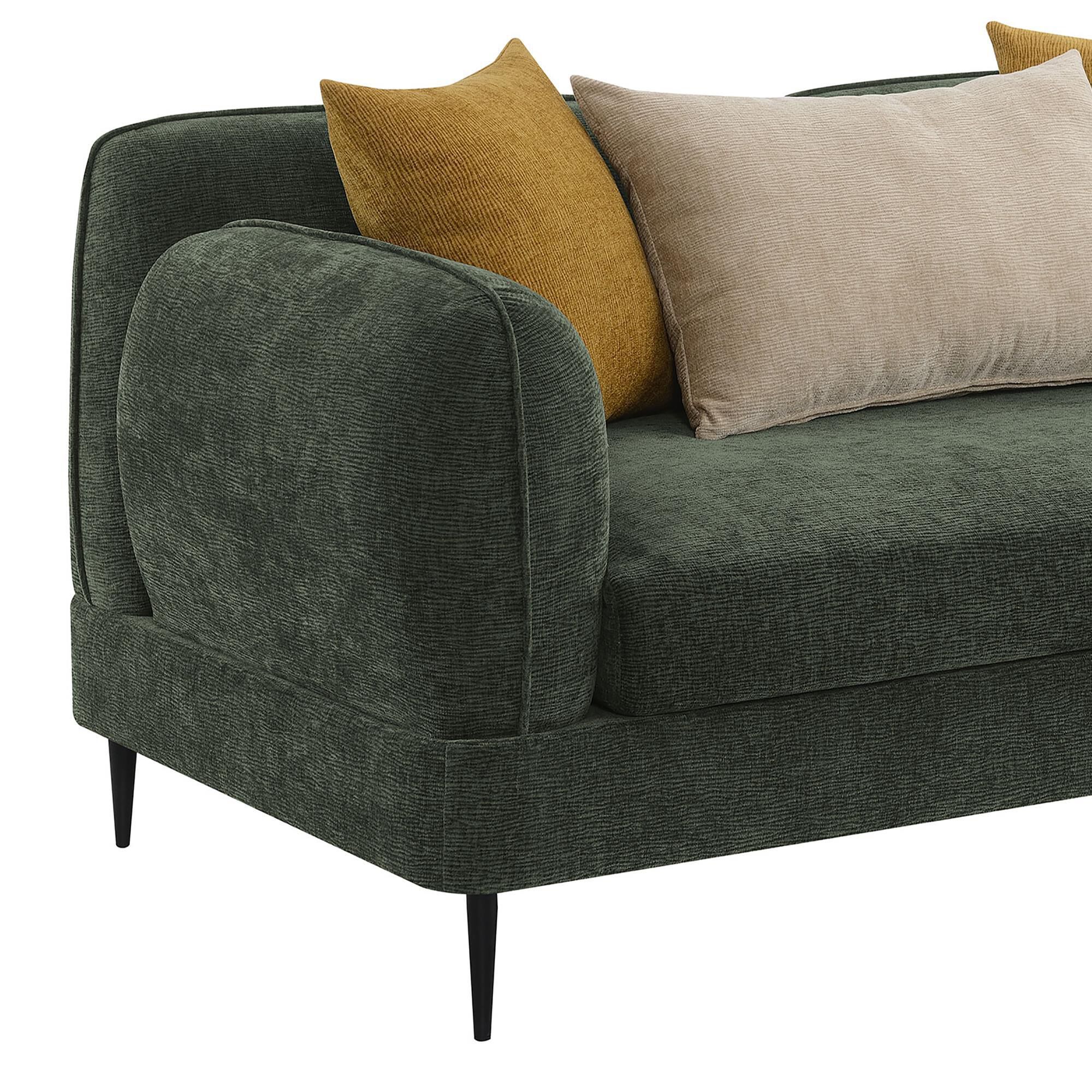 37B Jade Stationary Loveseat in Green