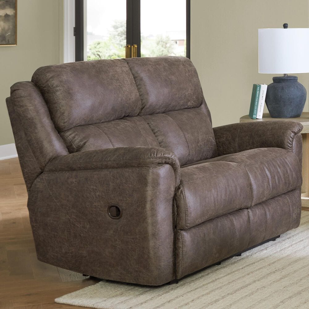 HomeStretch Milan Manual Reclining Loveseat in Espreso, , large