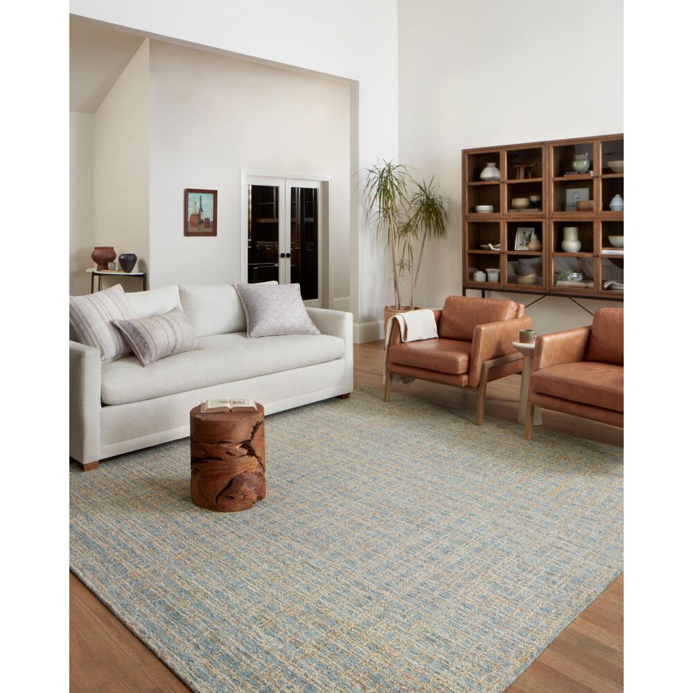 Chris Loves Julia x Loloi Polly 7&#39;9&quot; x 9&#39;9&quot; Blue and Sand, , large