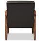 Baxton Studio Sorrento Lounge Chair in Dark Brown, , large