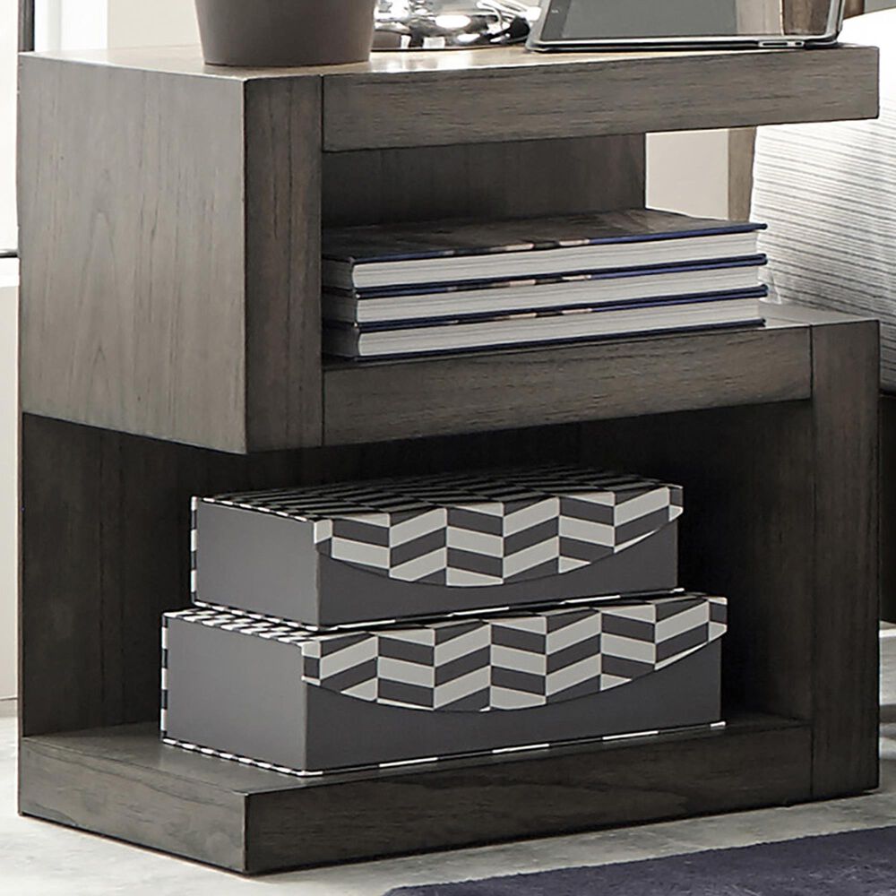Riva Ridge Modern Loft S Nightstand in Graystone, , large