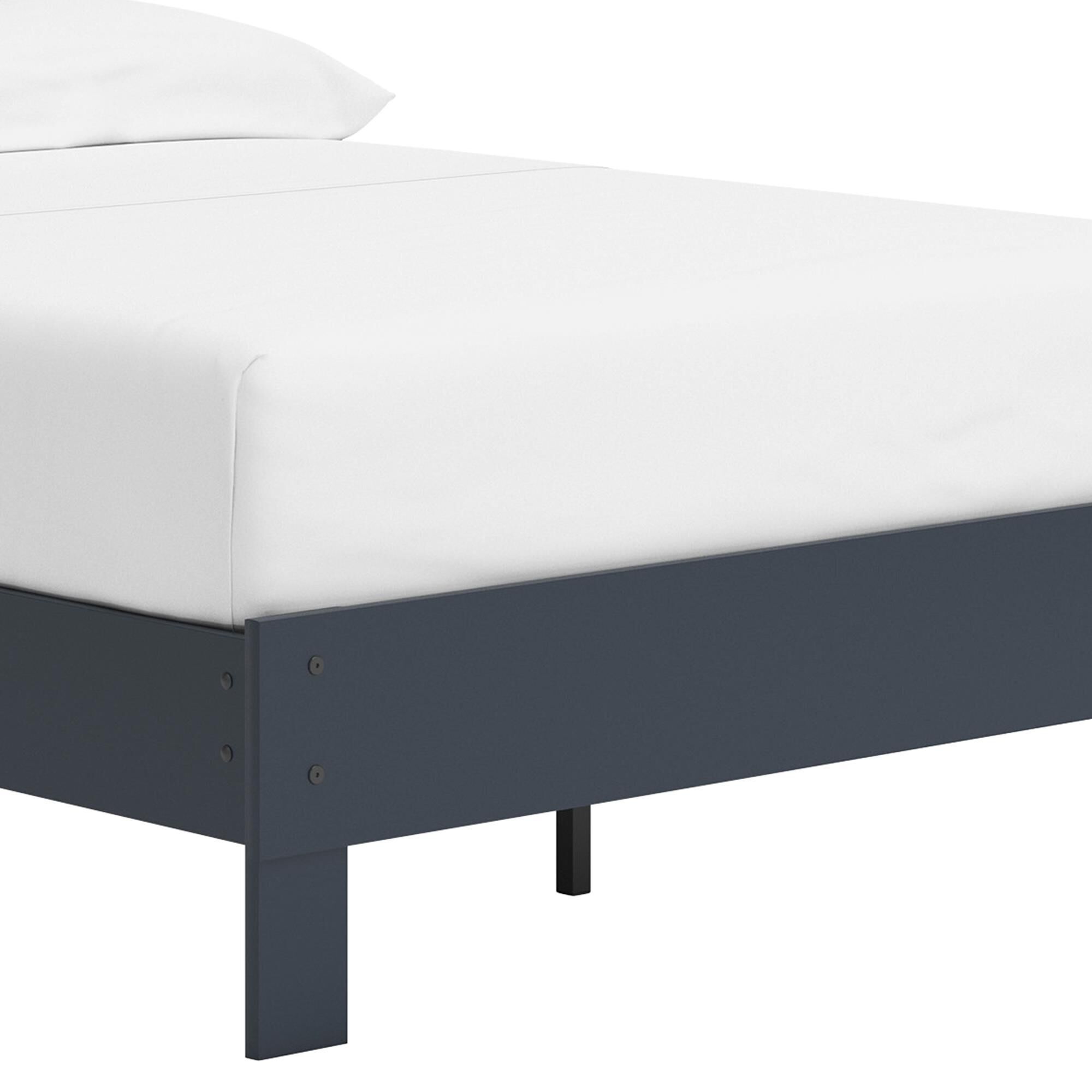 Ashley Simmenfort Full Platform Bed in Navy Blue