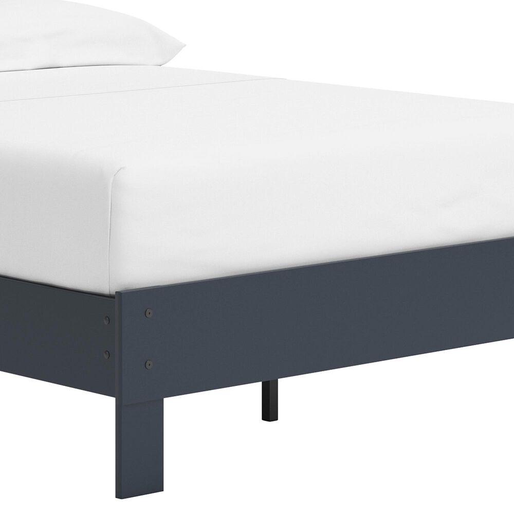 Ashley Simmenfort Full Platform Bed in Navy Blue, , large