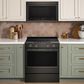 KitchenAid 2-Piece Kitchen Package with 30" Slide-In Smart Electric Range and 30" Over-the-Range Microwave Oven in Black Ore, , large