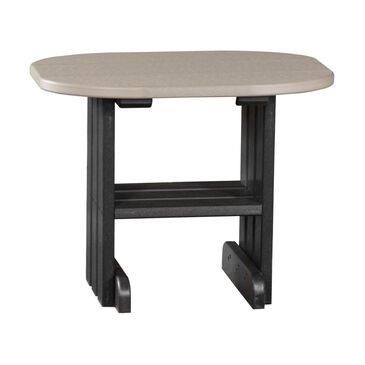 Amish Orchard Oval Outdoor Side Table in Black, , large