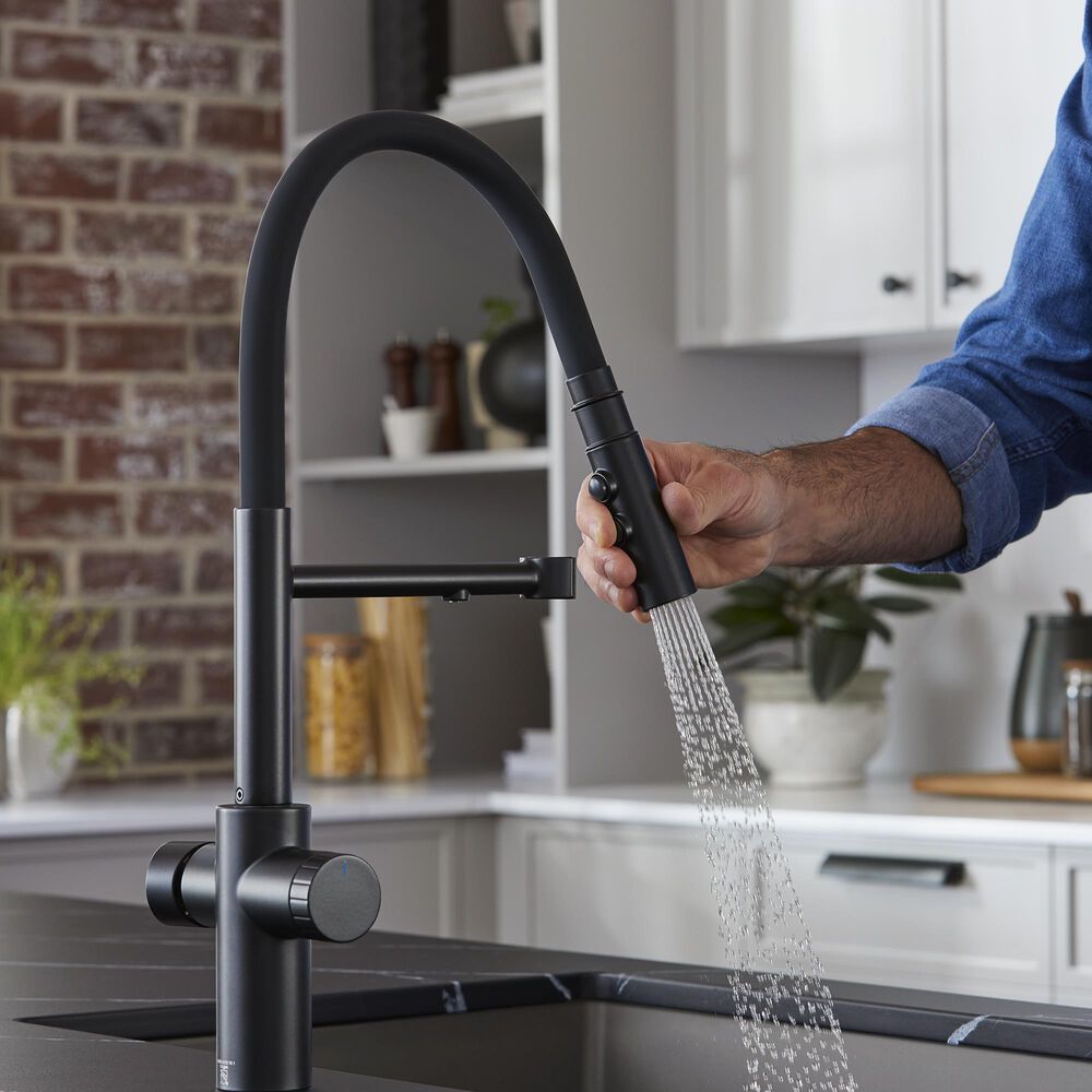 Blanco Catris Flexo Filter Semi-Pro 1.5 GPM Kitchen Faucet - Matte Black, , large