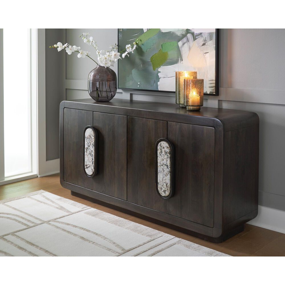 Ashley Elliston Accent Cabinet in Espresso Brown, , large