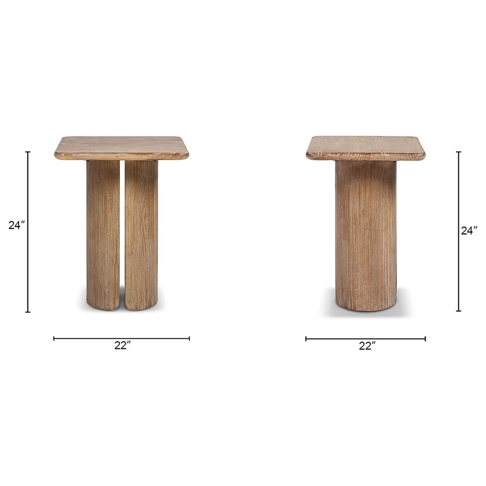 Jennifer Taylor Home Sonoma End Table in Rustic Greige Brown, , large
