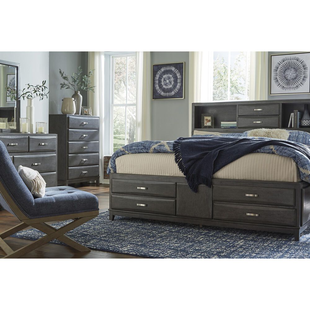 Ashley Caitbrook Cal King Storage Bed in Gray, , large