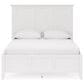Urban Home Grace Eastern King Panel Bed in Snowfall White, , large