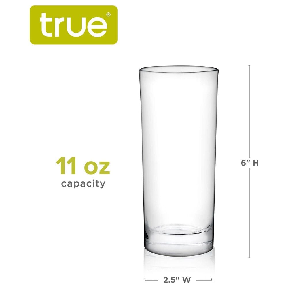 True 11 Oz Highball Cocktail Glasses in Clear &#40;Set of 4&#41;, , large