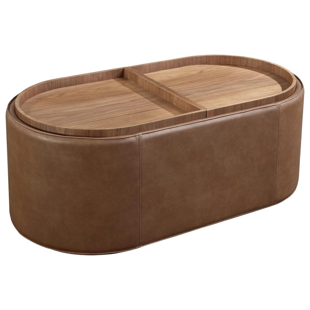 Urban Home Yeal Coffee Table in Medium Brown, , large