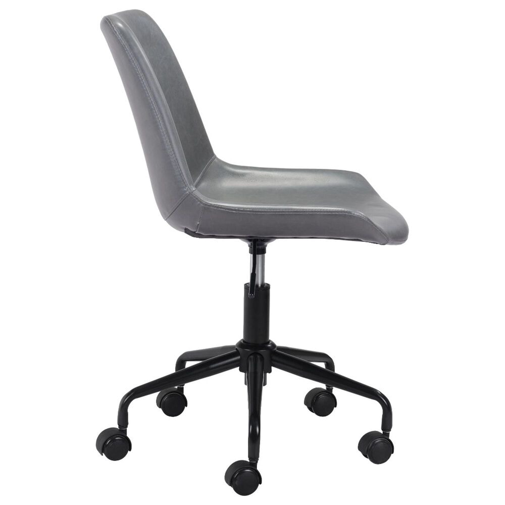 Zuo Modern Byron Office Chair in Gray and Black, , large