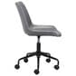 Zuo Modern Byron Office Chair in Gray and Black, , large