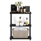 HOMLUX 3-Tier Compact Open Storage Bookshelf in Espresso and Black, , large