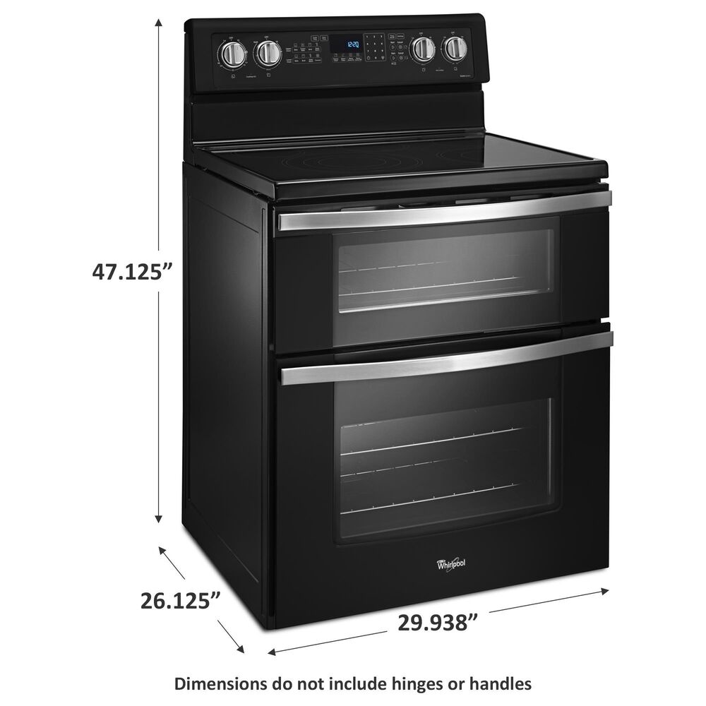 Whirlpool 6.7 Cu. Ft. Freestanding Electric Double Oven Range with Convection in Black, , large