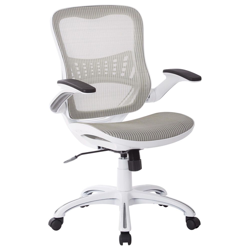 OSP Home Riley Mesh Back Office Chair in White, , large