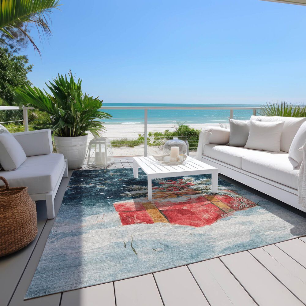 Dalyn Rug Company Wonderland WN13 5&#39; x 7&#39;6&quot; Blue Indoor/Outdoor Area Rug, , large