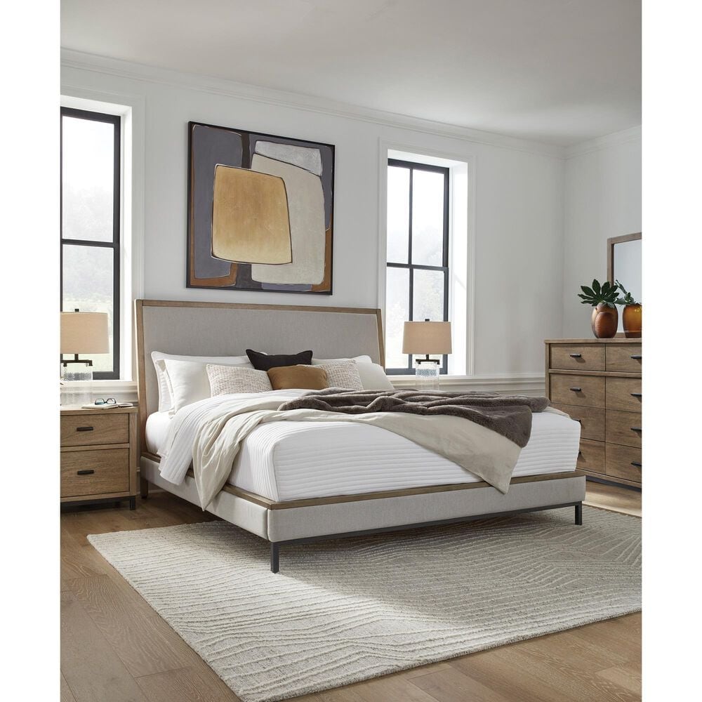 Ashley Tomtyn California King Upholstered Bed  in Light Brown, , large