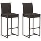 Hearth and Haven Conway Bar Stool in Dark Brown and Black (Set of 2), , large