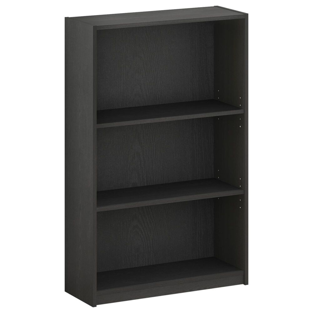 HOMLUX 3-Tier Display Bookshelf with Adjustable Shelves in Blackwood, , large