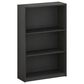 HOMLUX 3-Tier Display Bookshelf with Adjustable Shelves in Blackwood, , large