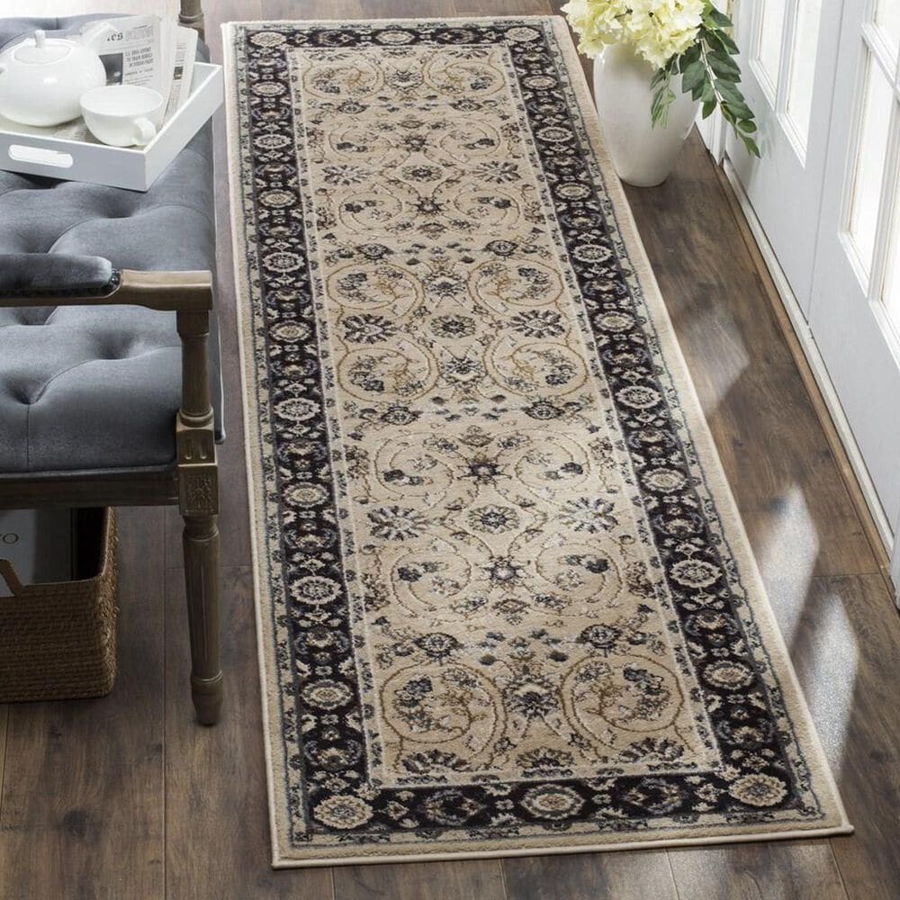 Safavieh Lyndhurst 2&#39;3&quot; x 12&#39; Light Beige and Anthracite Runner, , large