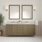 James Martin Vanities Chicago 72" Double Bathroom Vanity in Walnut Whisper with 3 cm Ethereal Noctis Quartz Top, Rectangular Sinks and FreePower Wireless Charger, , large