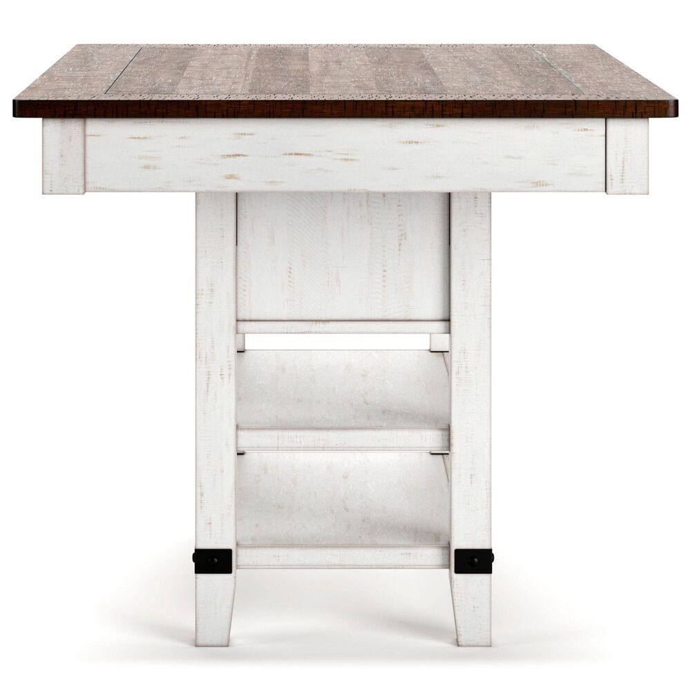 Ashley Valebeck Counter Height Table in White and Brown - Table Only, , large