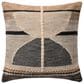 Loloi 22" Square Indoor/Outdoor Throw Pillow in Black, Natural, Tan and Ivory, , large