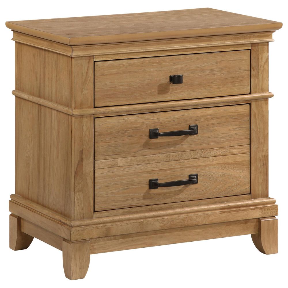 New Heritage Design Sunstone 2-Drawer Nightstand in Honey, , large