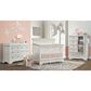 Eastern Shore Olivia 2- Piece Nursery Set with 4- In -1 Convertible Crib and Sealy Crib Mattress in Brushed White, , large