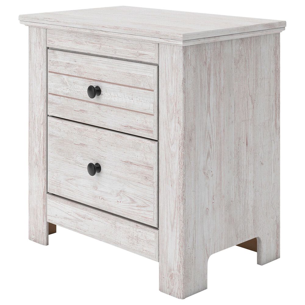 Ashley Makidern 2 Drawer Nightstand in Whitewash, , large