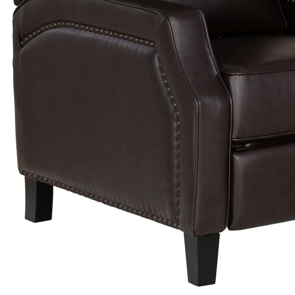 Linon Home Decor Portico Push Back Recliner in Chocolate, , large