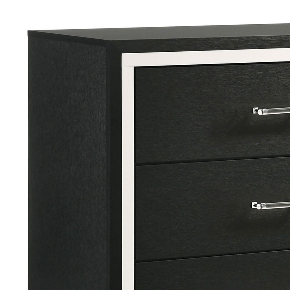 Coaster Lucia 6-Drawer Dresser in Black and Chrome, , large