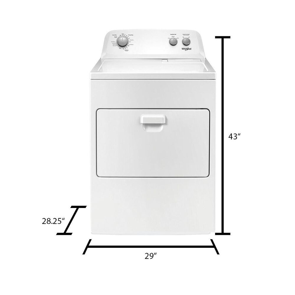 Whirlpool 7 Cu Ft Front Load Gas Dryer in White, , large