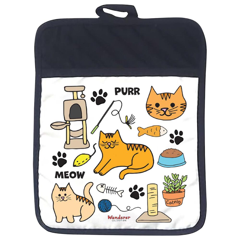 1 Brilliant Gift Wander Pets Orange Tabby Pot Holder in White, , large