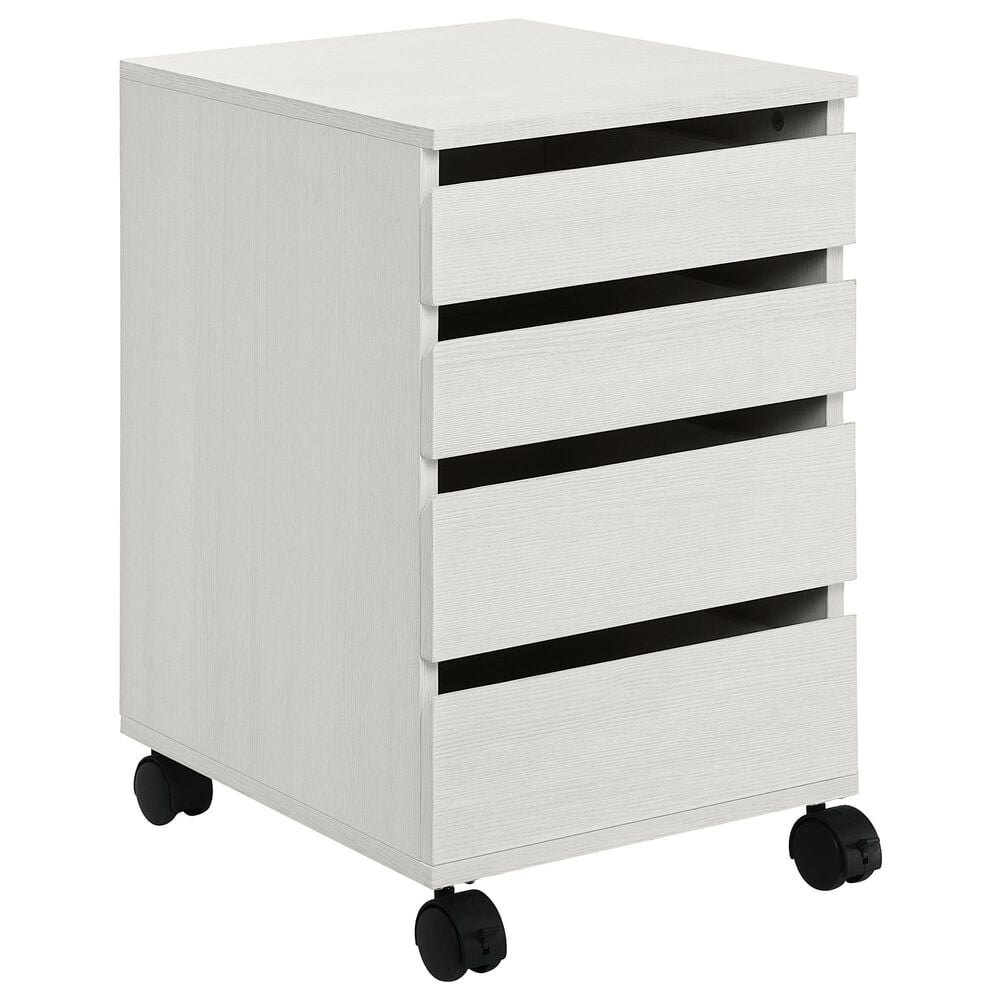 Valor Living Holly 4-Drawer Mobile Storage Cart in White Oak, , large